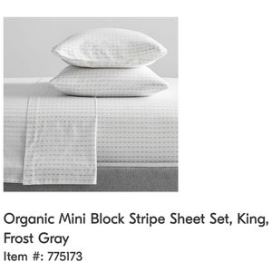Pottery Barn organic sheets
